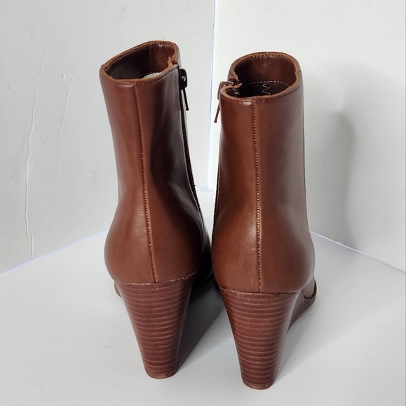 DOLCE VITA Rupart Square Toe Brown Wedge Bootie Size 10 - Picture 3 of 8